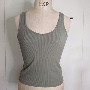 Sage green fitted tank top